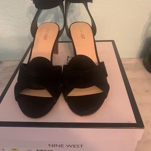 New/never worn. Nine West black suede heels. No tags.